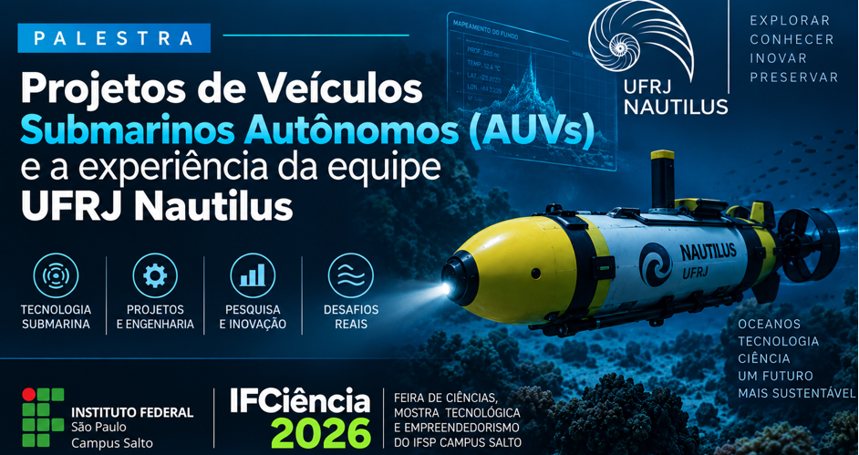 Foto de Projetos de Veículos Submarinos Autônomos (Autonomous Underwater Vehicles – AUVs) e a experiência da equipe UFRJ Nautilus