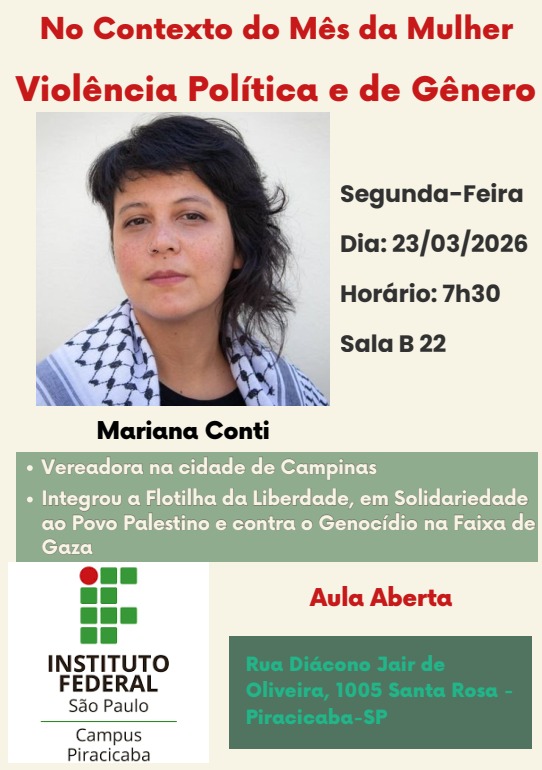 Foto de Mês da Mulher: Violência Política e de Gênero